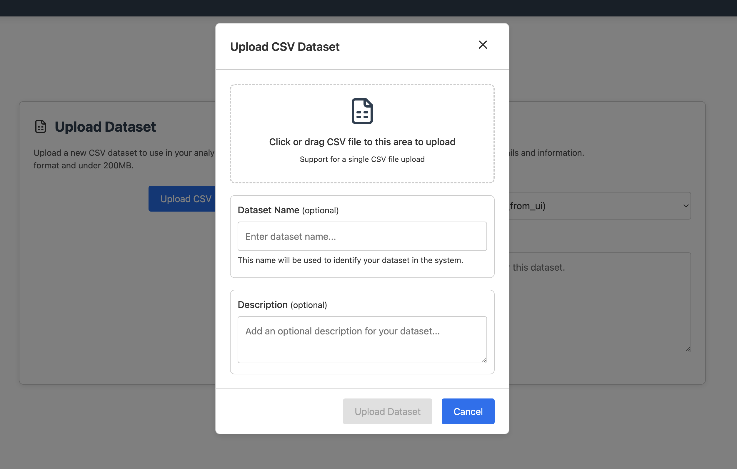 Daggy CSV Upload Interface